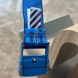 Blue off-white belt